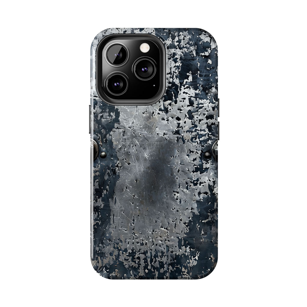 Rugged Distressed Metal Phone Case — Industrial Grunge iPhone Cover