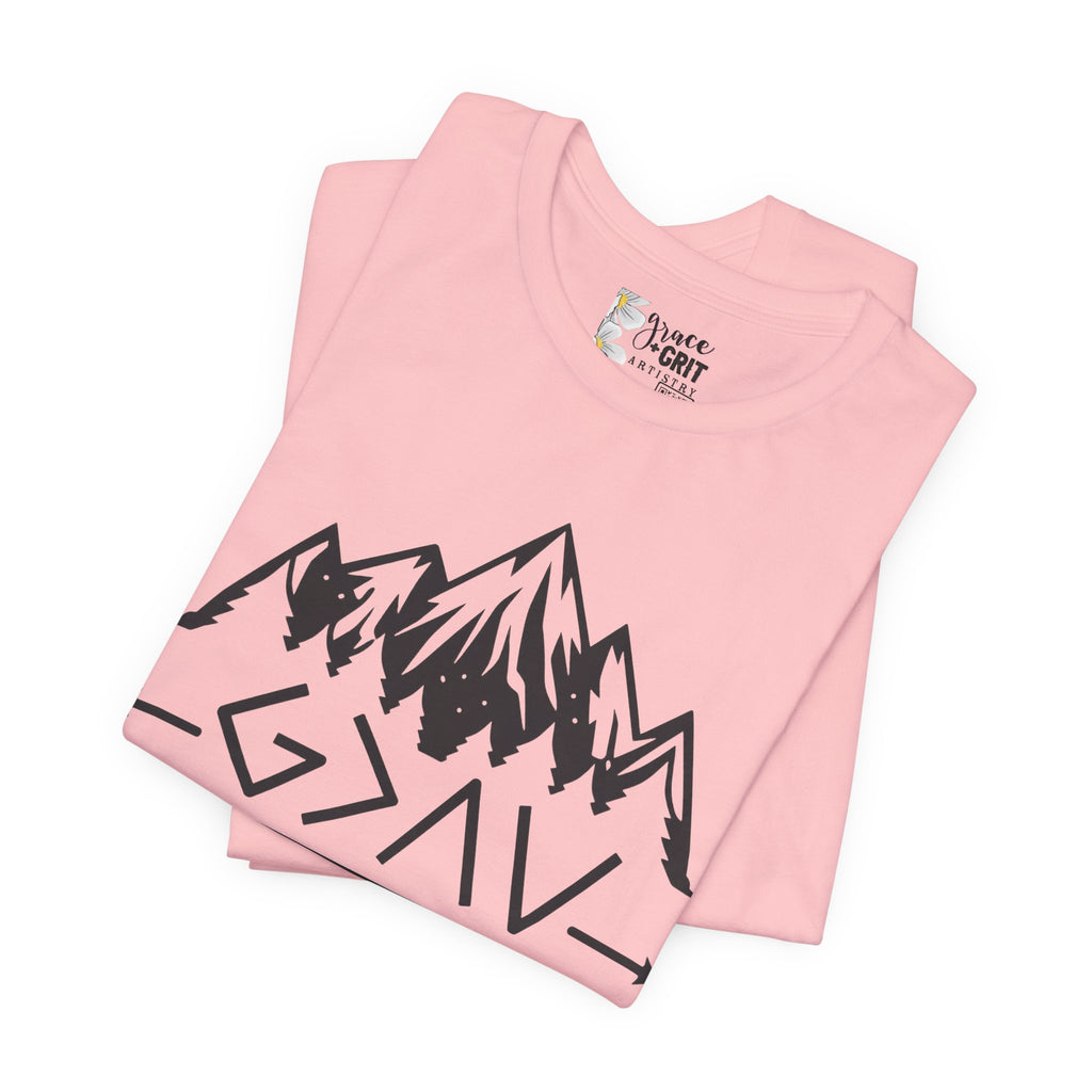 Mountain Camp Tee – Geometric Adventure Graphic T-Shirt