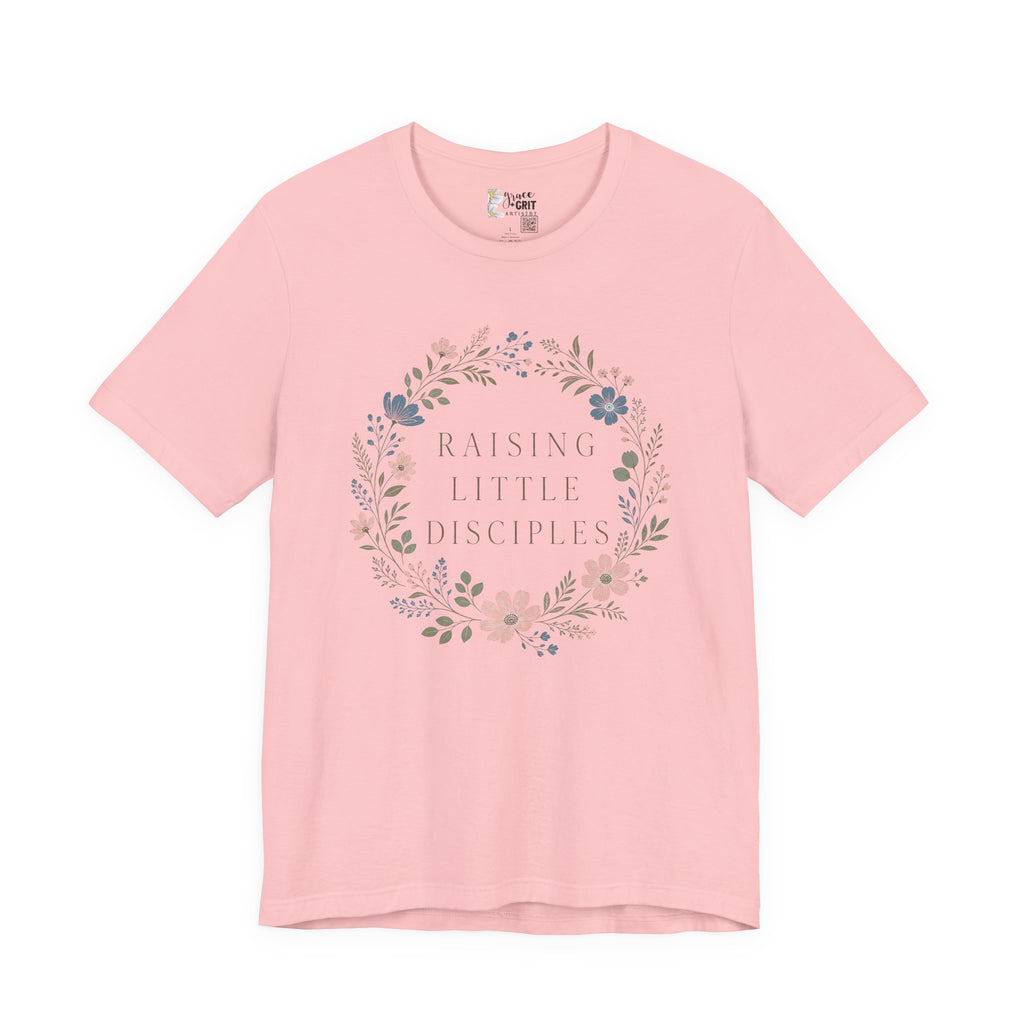 T-Shirt — "Raising Little Disciples" Floral Kids Ministry Tee