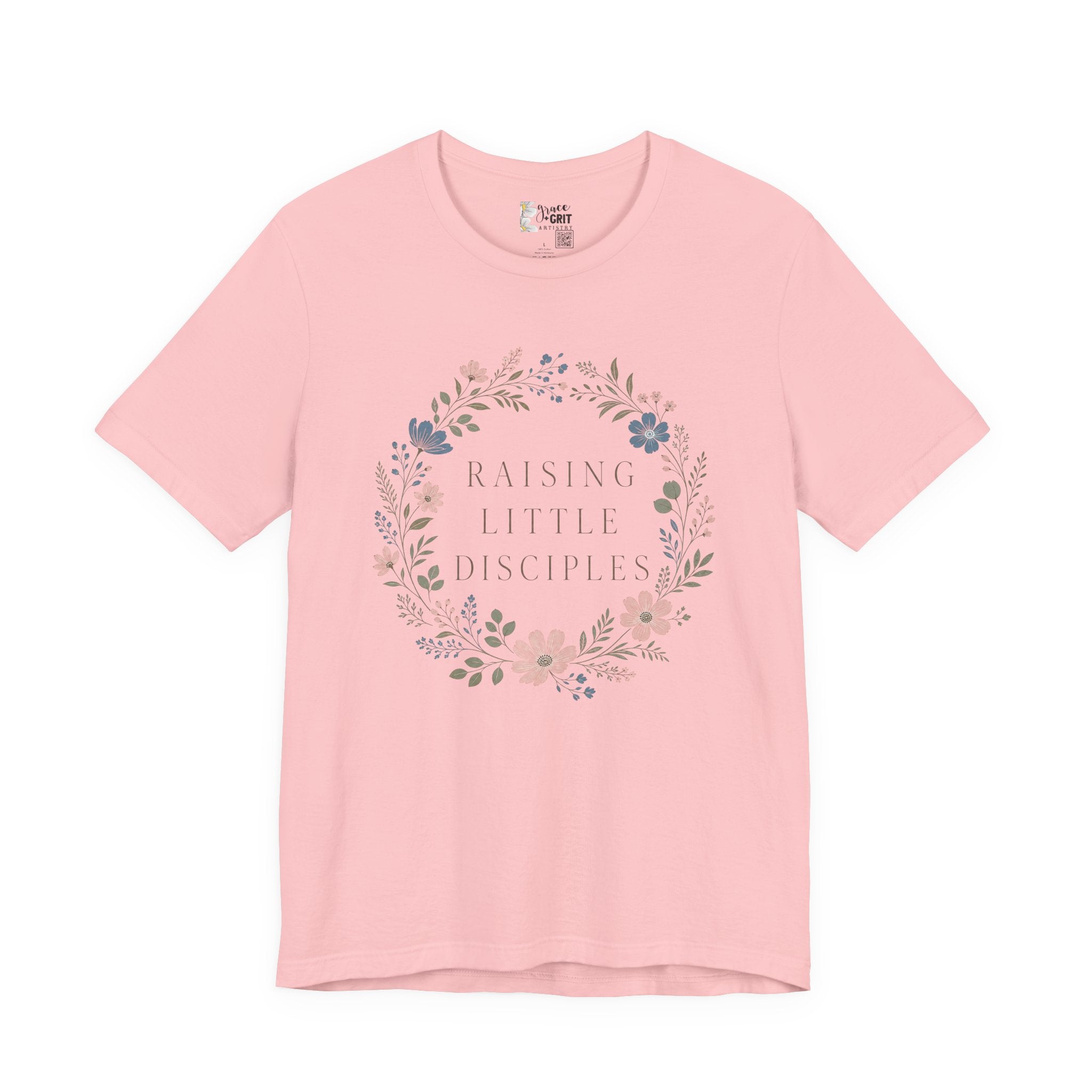 T-Shirt — "Raising Little Disciples" Floral Kids Ministry Tee