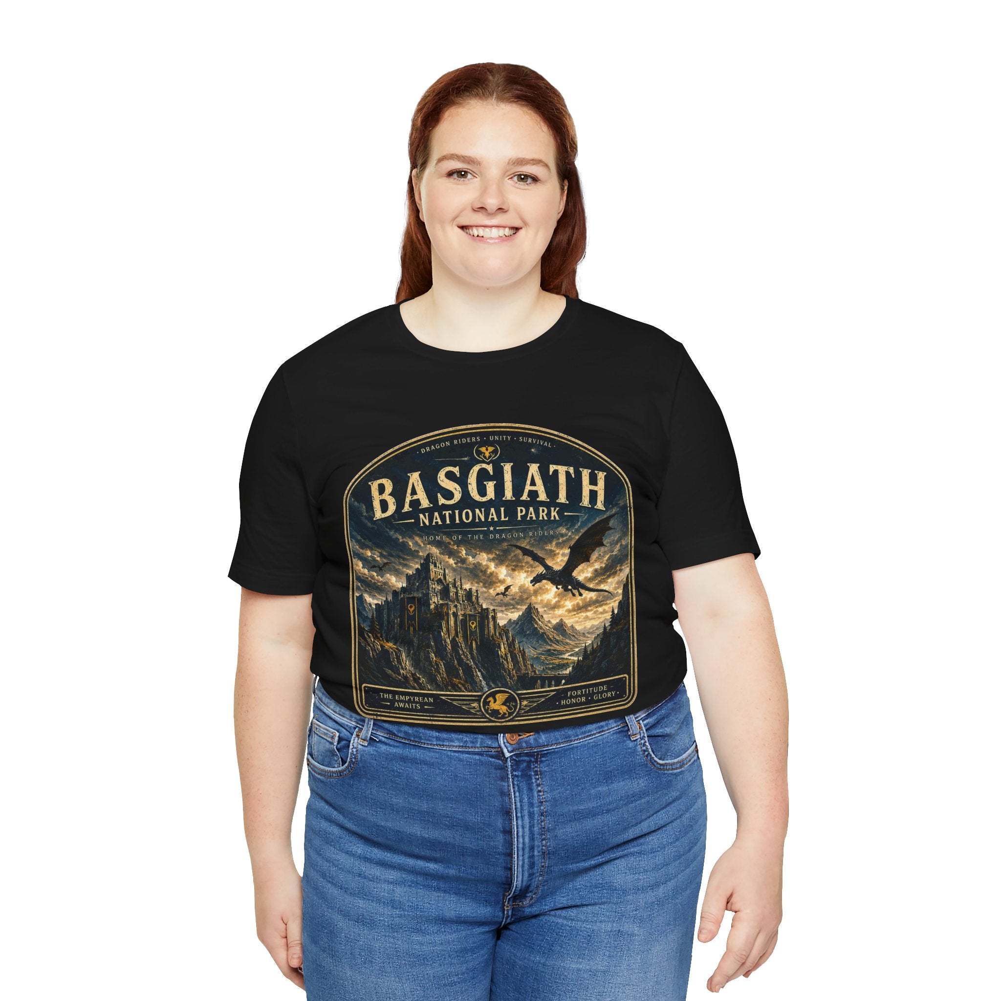 Basgiath National Park Graphic Tee – Vintage Mountain Adventure T-Shirt