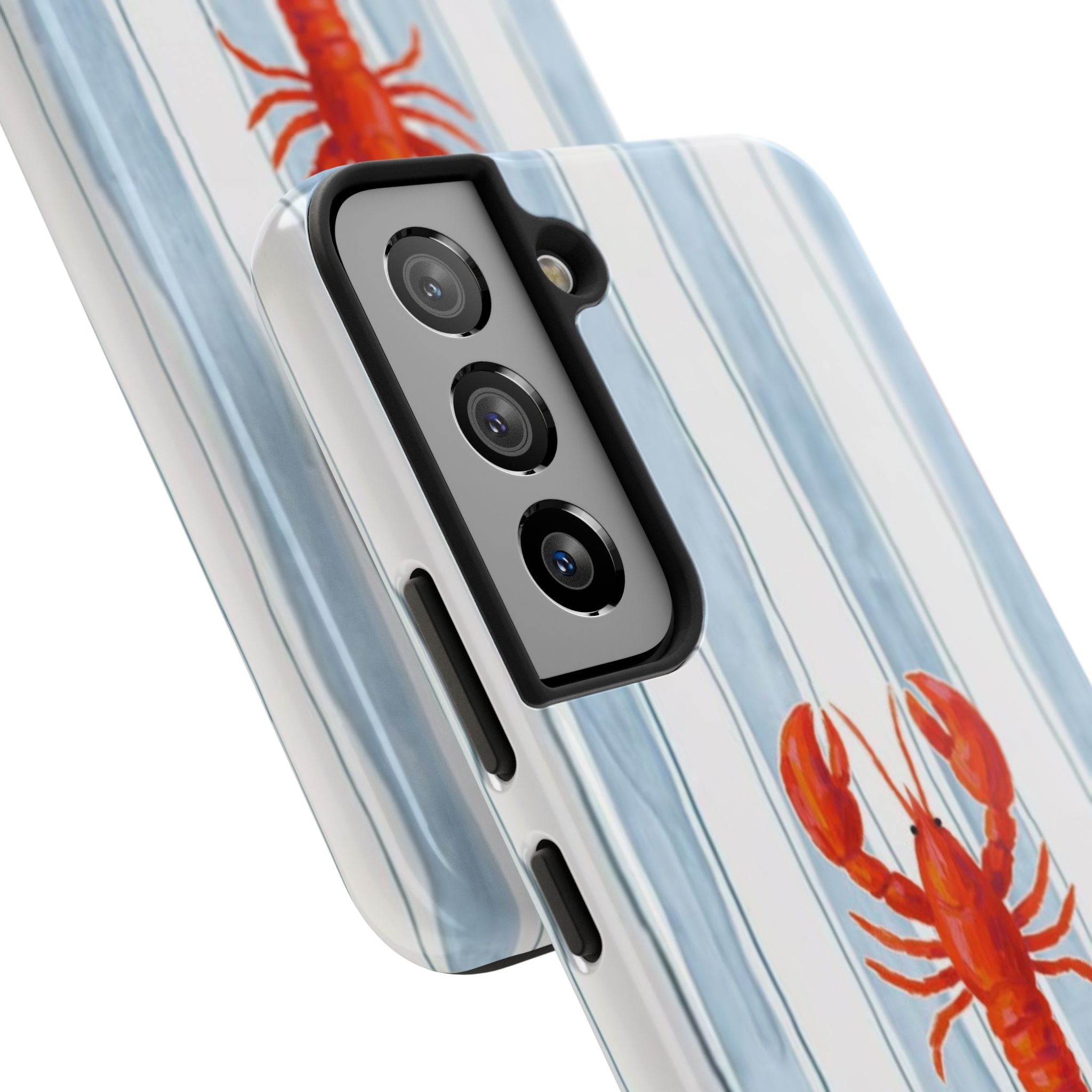 Lobster Stripe Tough Phone Case — Coastal Nautical Protective Cover