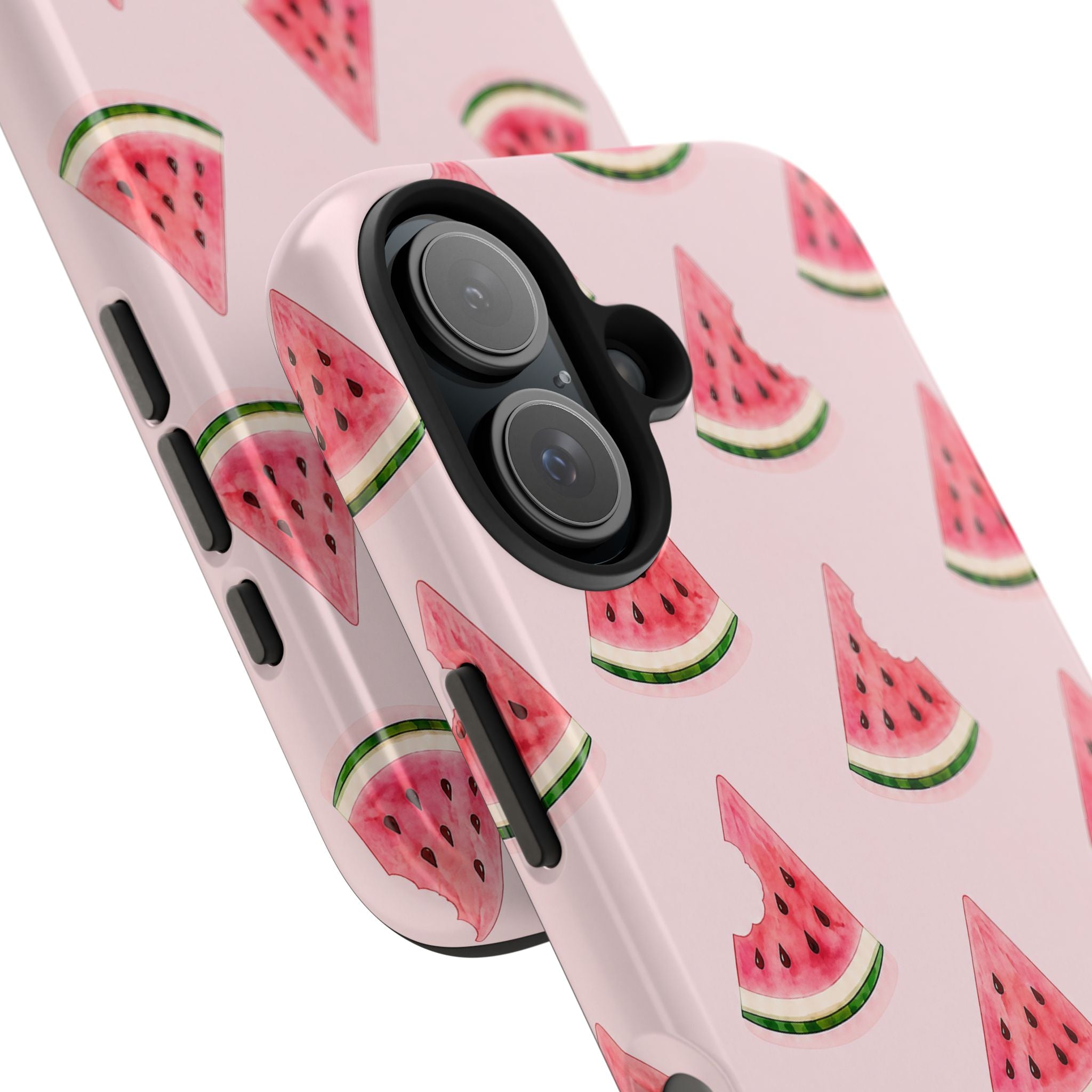 Watermelon Slice Tough Phone Case — Pink Fruit Pattern, Summer Phone Cover