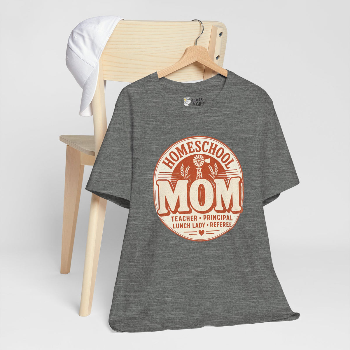 Homeschool Mom T-Shirt – "Teacher • Principal • Lunch Lady • Referee" Tee