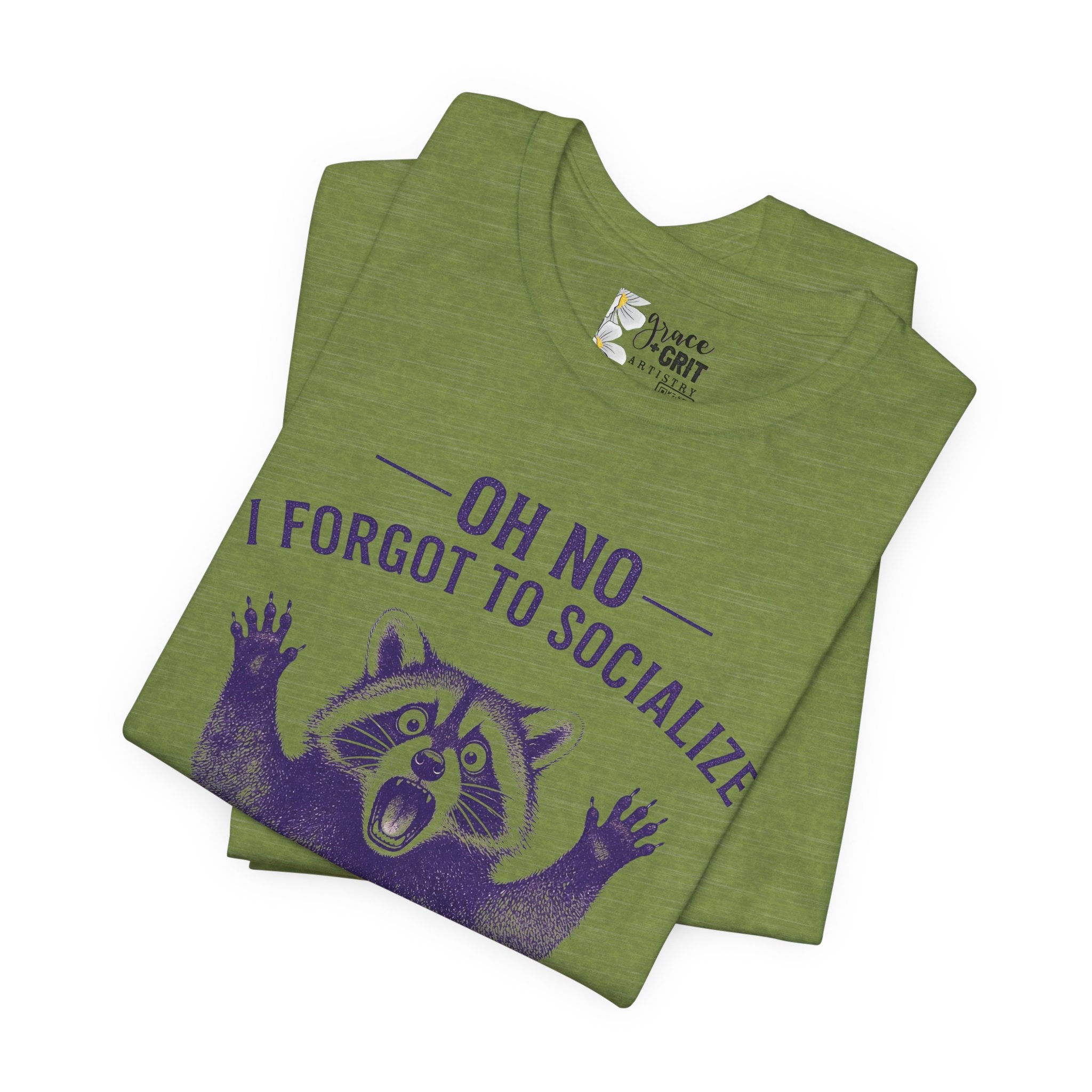 Oh No I Forgot To Socialize The Children T-Shirt — Funny Raccoon Graphic Tee