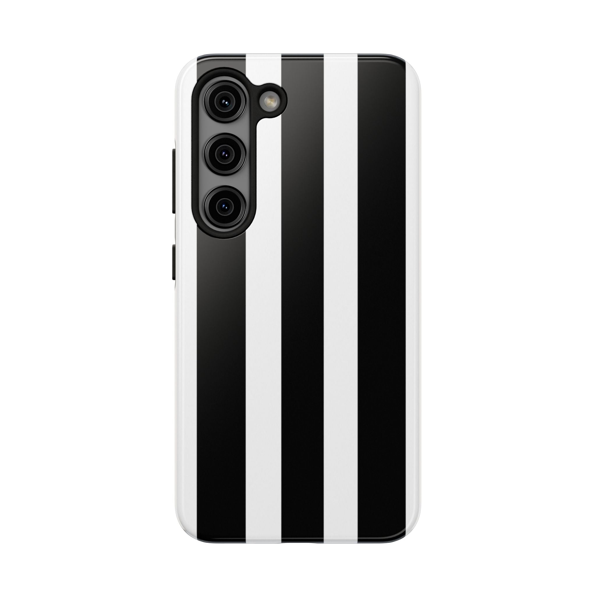 Black & White Bold Stripe Phone Case — Tough Protective Cover