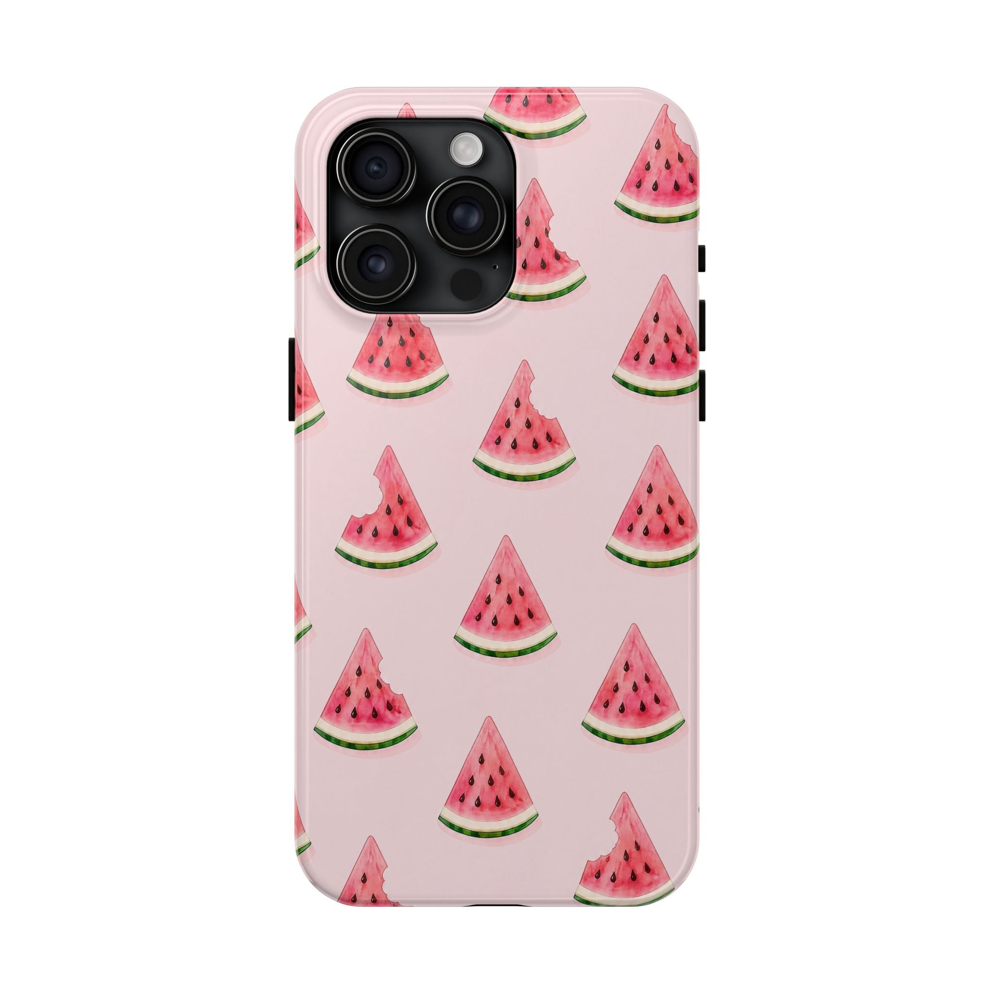 Watermelon Slice Tough Phone Case — Pink Fruit Pattern, Summer Phone Cover