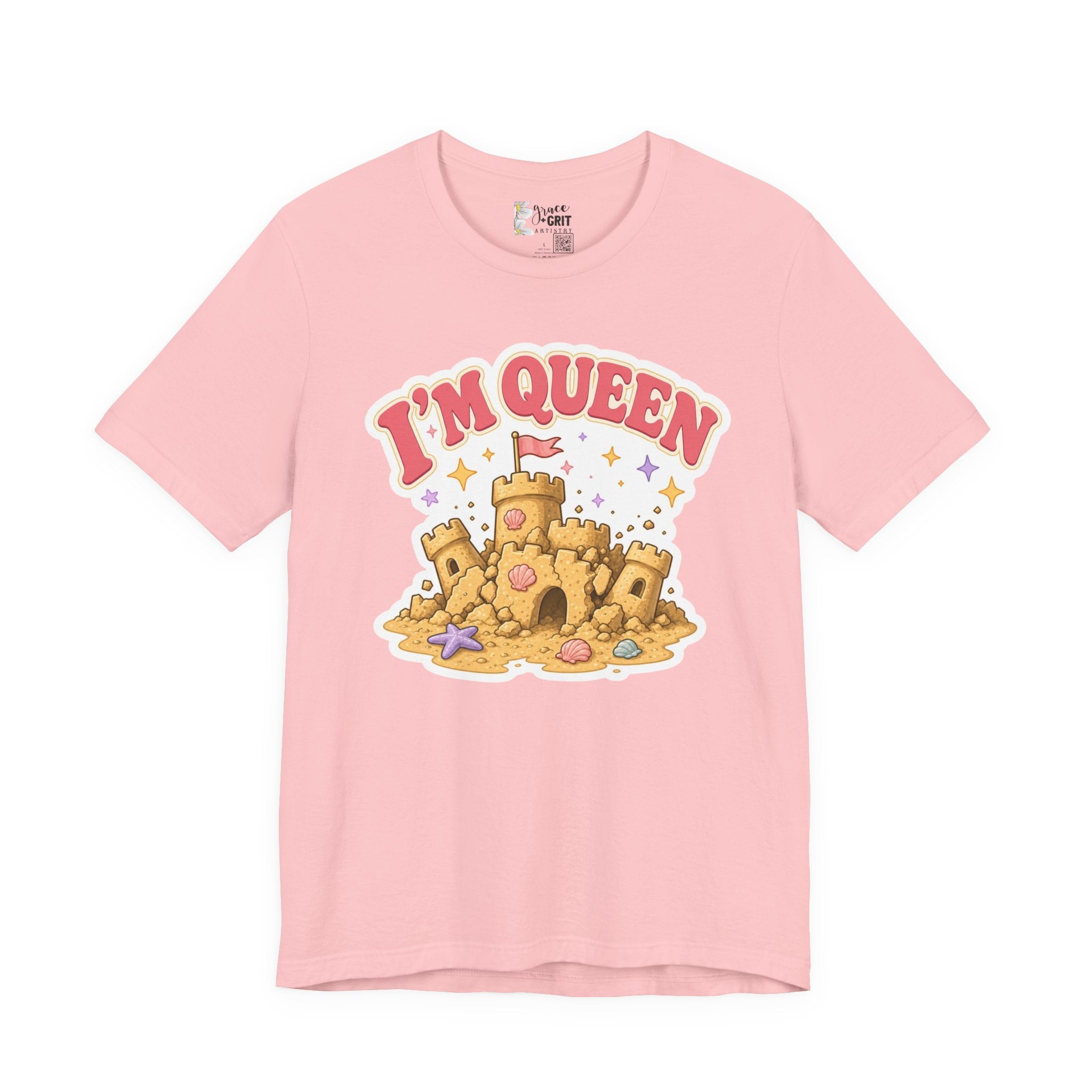 I'm Queen Sandcastle Tee | Cute Beach Princess Graphic Shirt