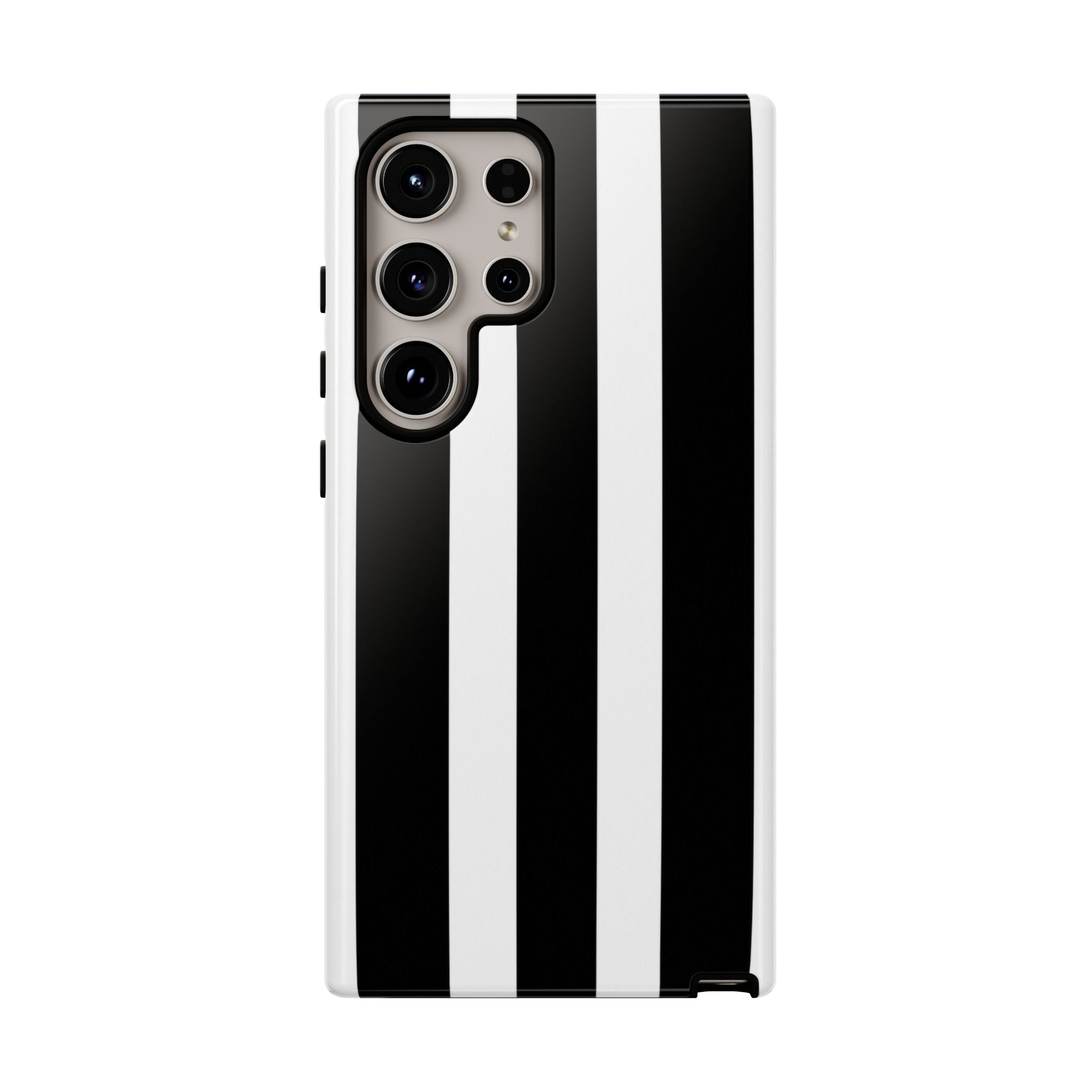 Black & White Vertical Stripe Phone Case — Tough Protective iPhone Cover