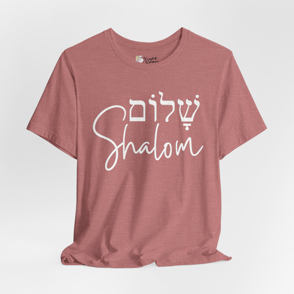 Shalom T-Shirt — Hebrew Peace Script Tee