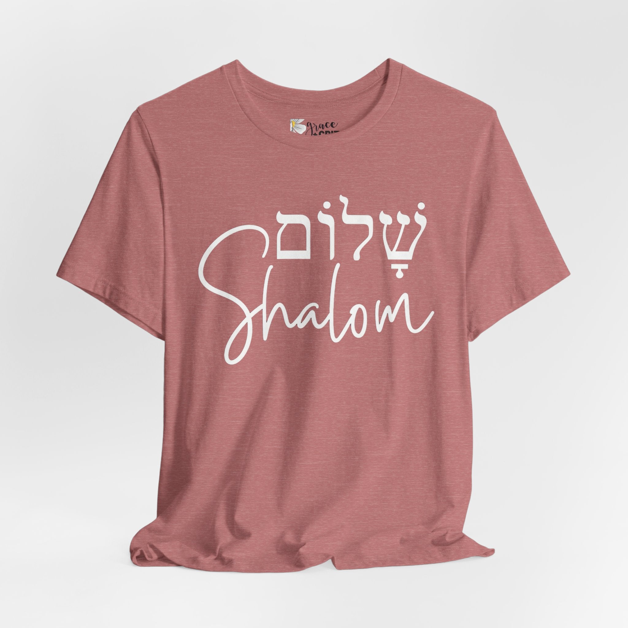 Shalom T-Shirt — Hebrew Peace Script Tee