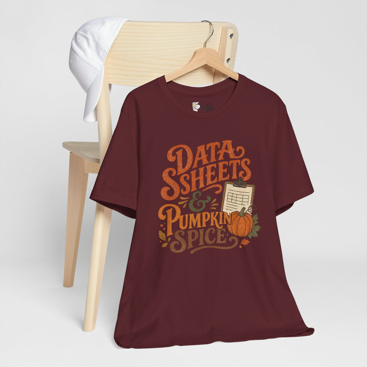 Tee — "Data Sheets & Pumpkin Spice" Fall Graphic Tee for Data Lovers