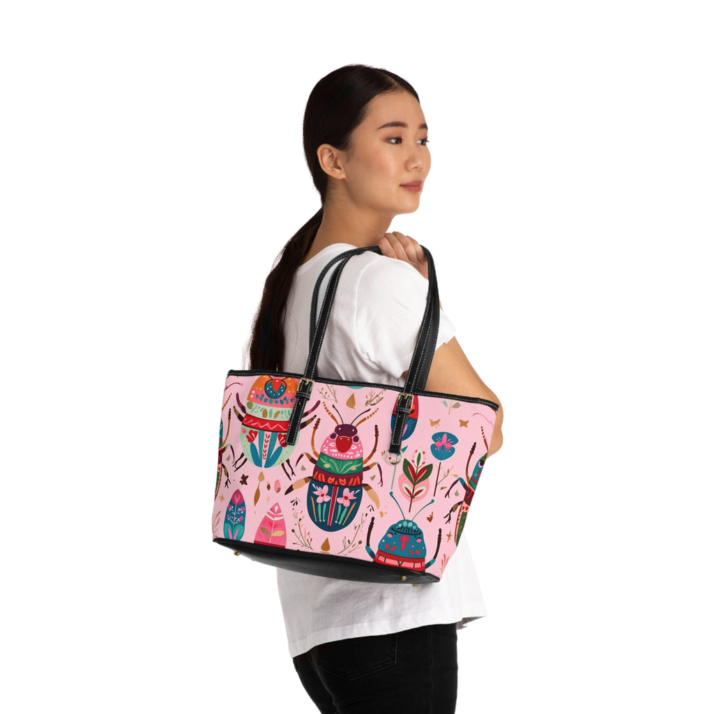 Colorful Cactus Pattern PU Leather Shoulder Bag