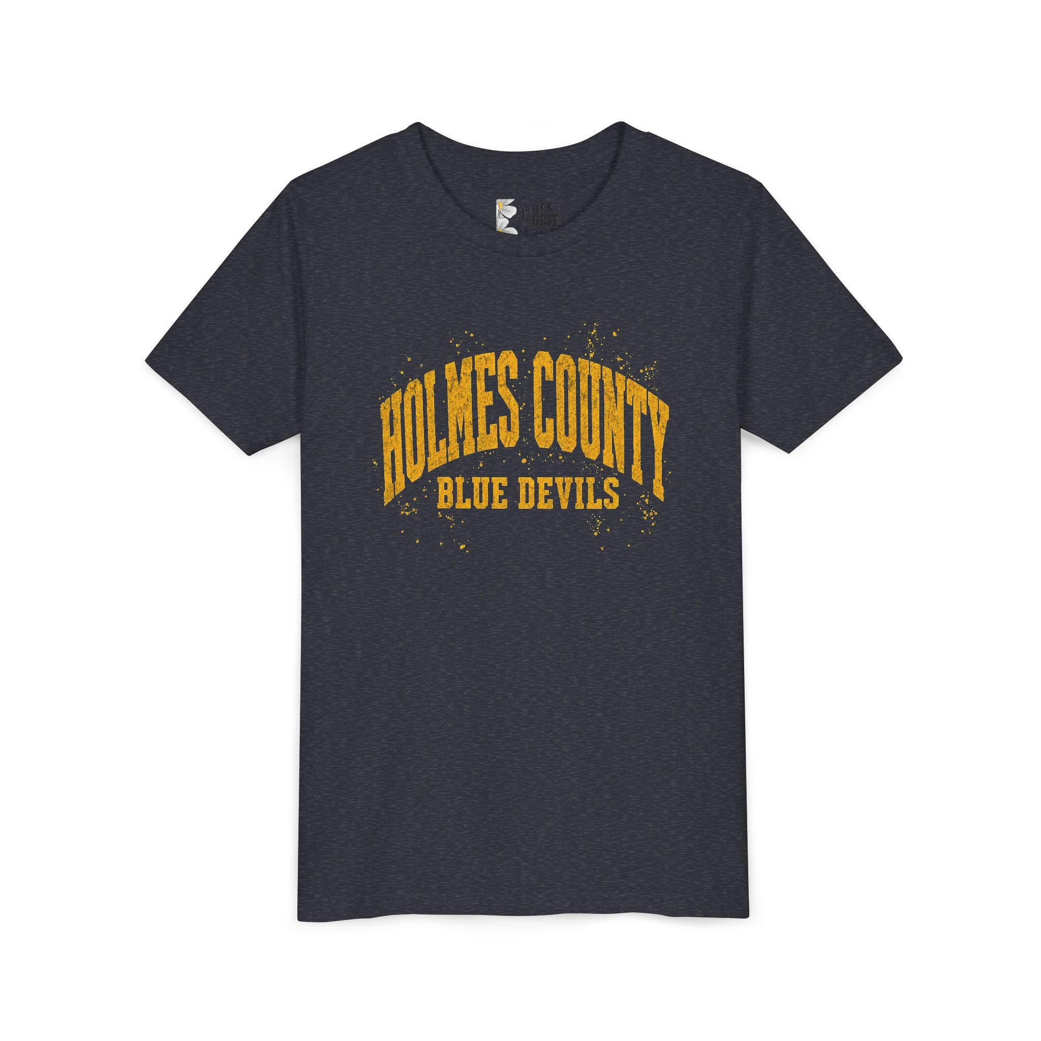 Holmes County Blue Devils Youth Tee — Vintage School Spirit Short Sleeve