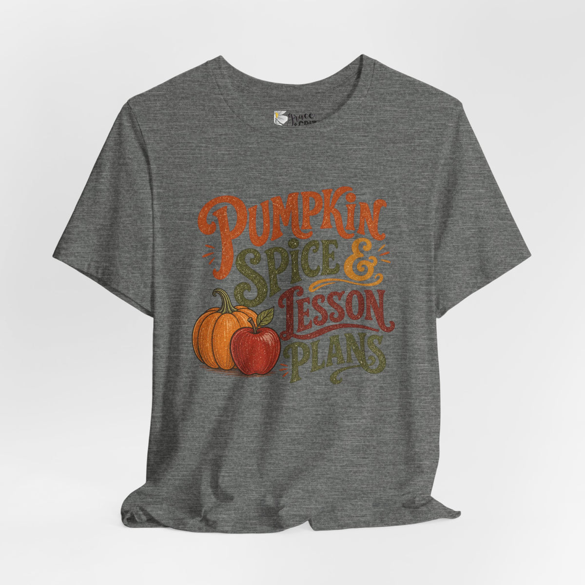 Pumpkin Spice & Lesson Plans Tee — Teacher Fall Pumpkin Shirt