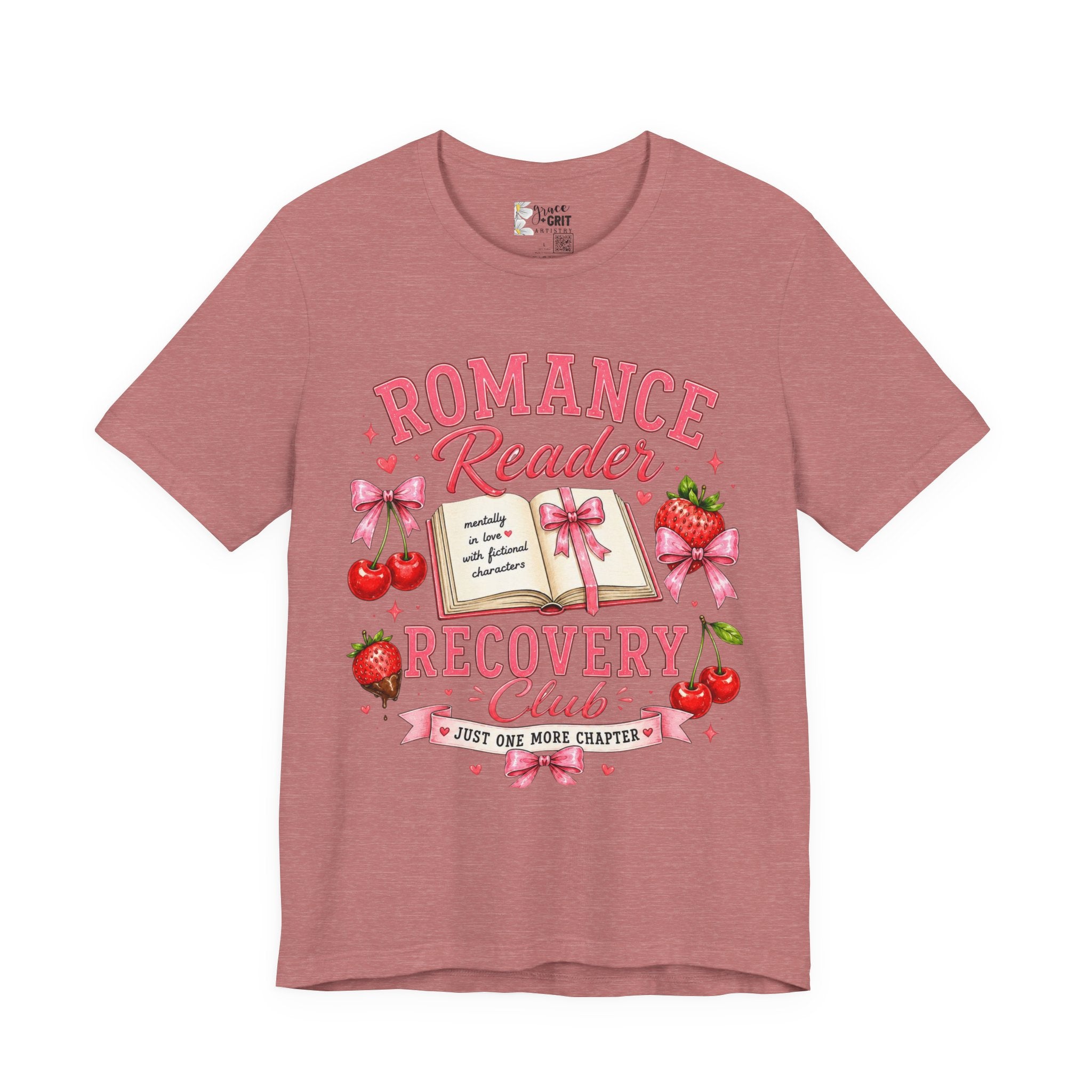 Romance Reader Recovery Club Tee — “Just One More Chapter” Graphic Shirt