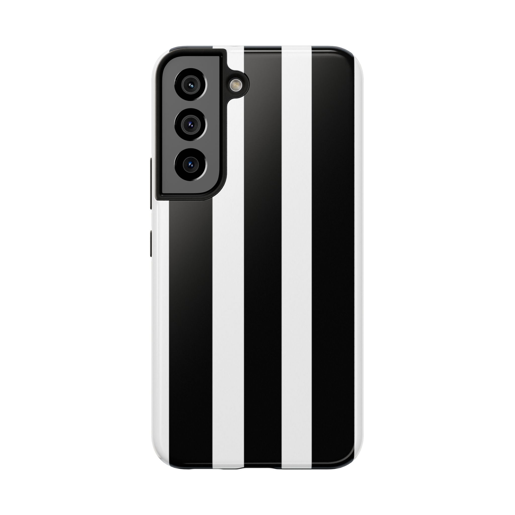 Black & White Bold Stripe Phone Case — Tough Protective Cover
