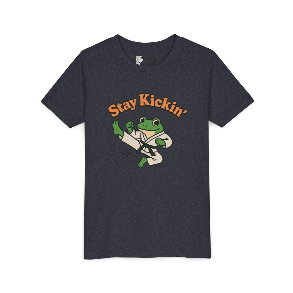 Stay Kickin' Frog Martial Arts Youth Tee | Karate Frog Kids Shirt