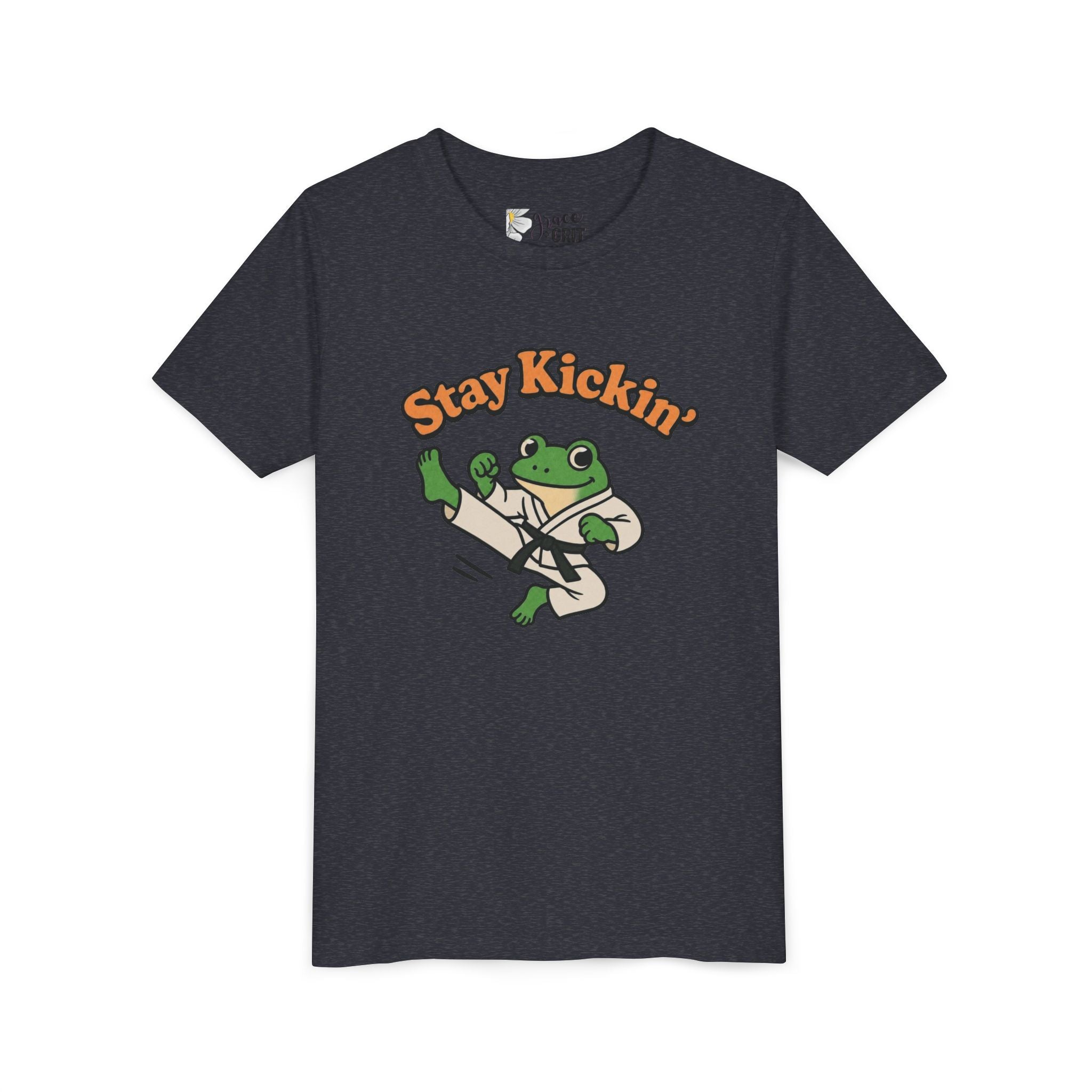 Stay Kickin' Frog Martial Arts Youth Tee | Karate Frog Kids Shirt