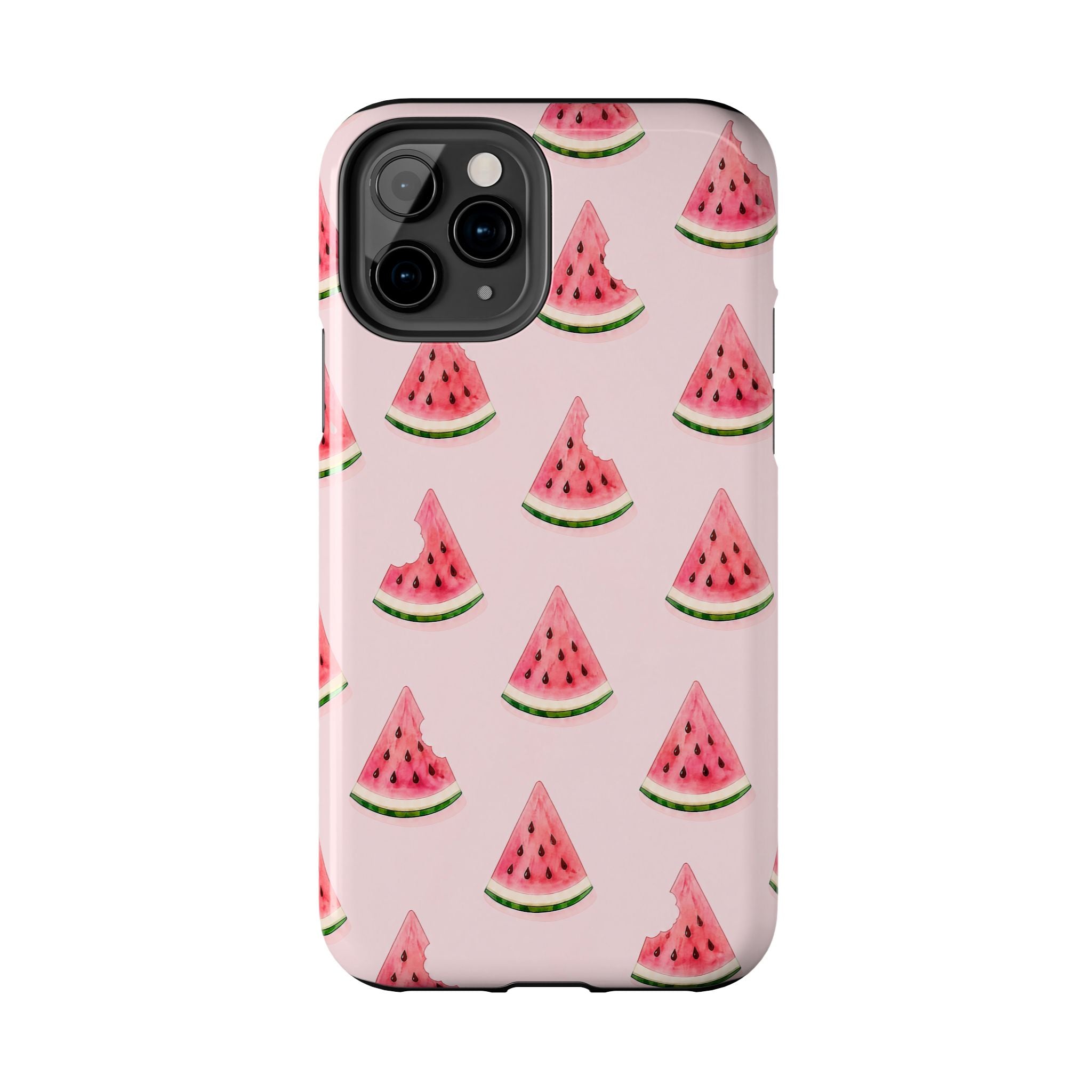 Watermelon Slice Tough Phone Case — Pink Fruit Pattern, Summer Phone Cover