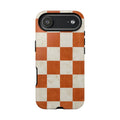 Vintage Orange Checkerboard Tough Phone Case