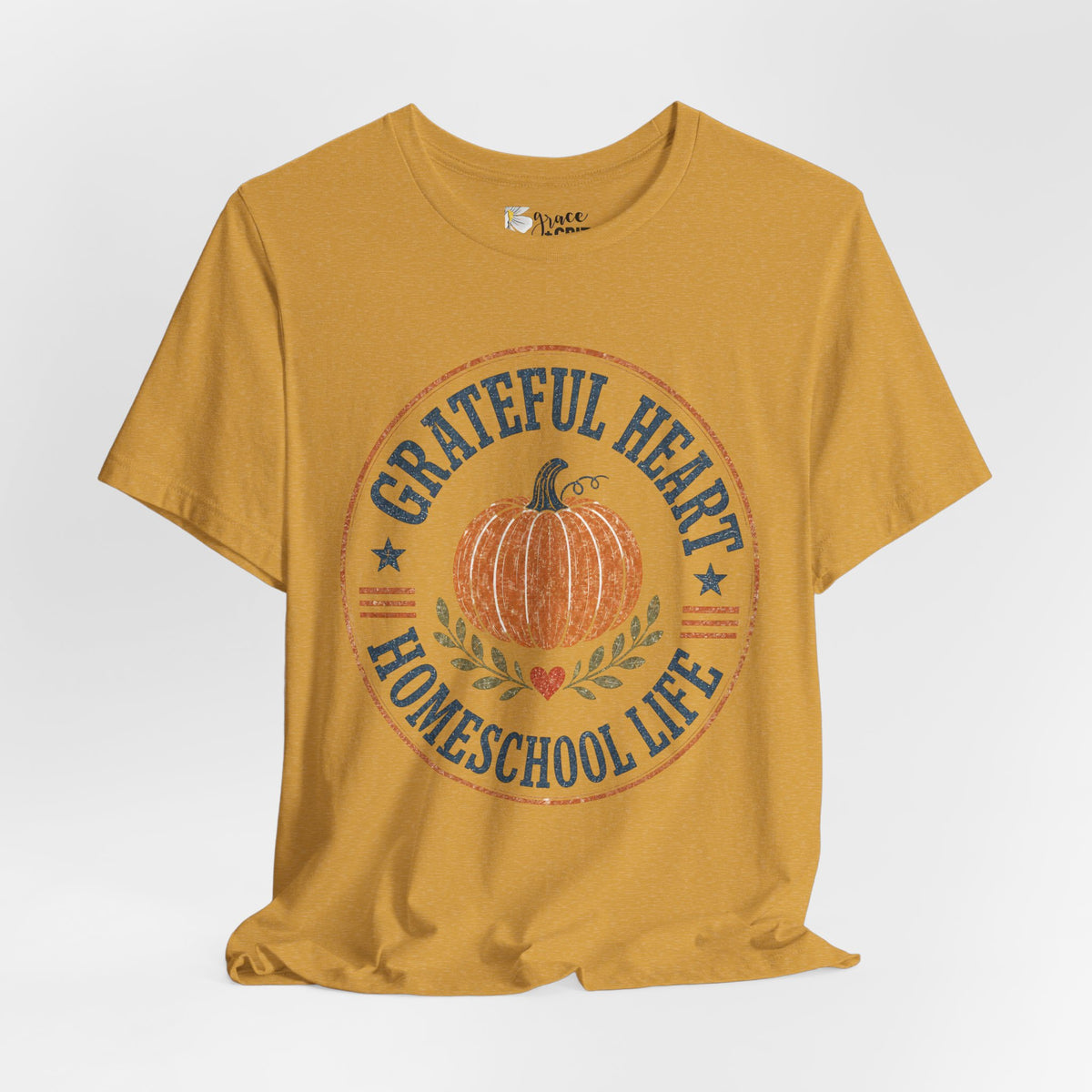 Grateful Hearts Thanksgiving Pumpkin Tee