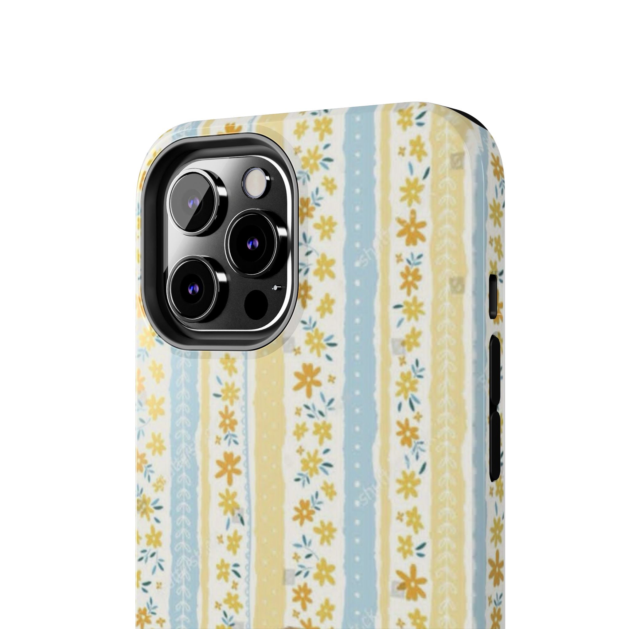 Cowboy Goose Tough Phone Case — Cute Farm Animal iPhone Case with Floral Stripes