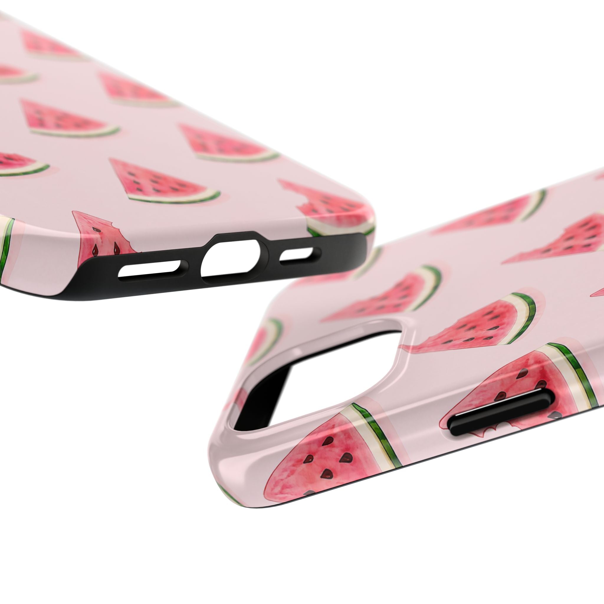 Watermelon Slice Tough Phone Case — Pink Fruit Pattern, Summer Phone Cover