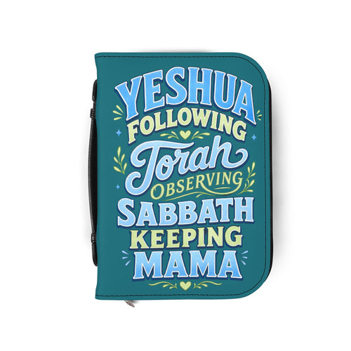 Bible Cover — "Yeshua Following Torah Observing Sabbath Keeping Mama" Zippered Bible Case