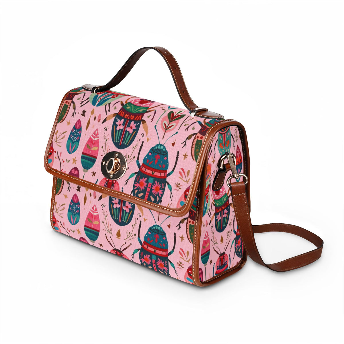 Scarab Beetle Pattern Crossbody Bag