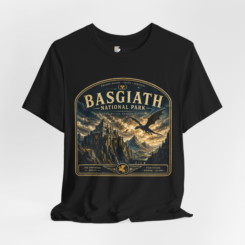Basgiath National Park Graphic Tee – Vintage Mountain Adventure T-Shirt