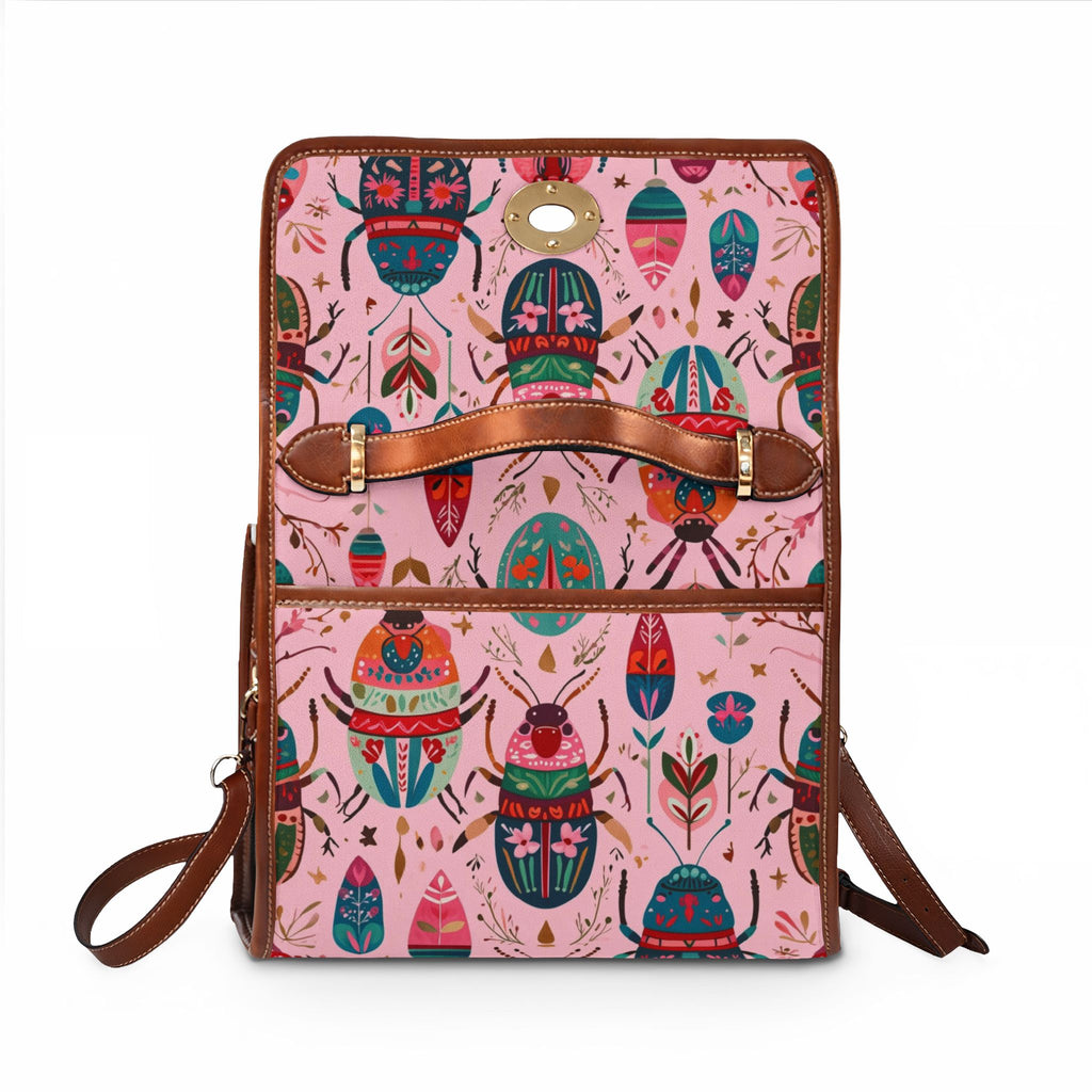 Scarab Beetle Pattern Crossbody Bag
