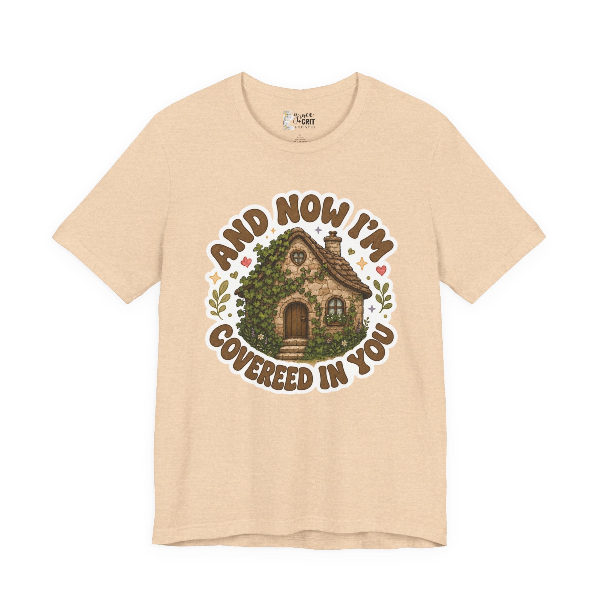 Covered in You Cottage Tee — Vintage Floral Cozy House Graphic Shirt
