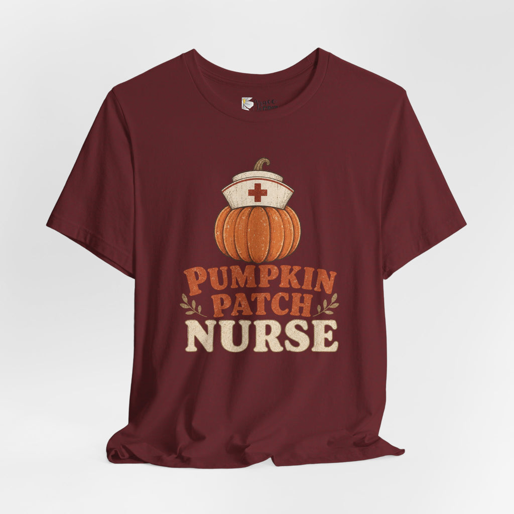 Pumpkin Patch Nurse T-Shirt — Fall Halloween Nurse Tee