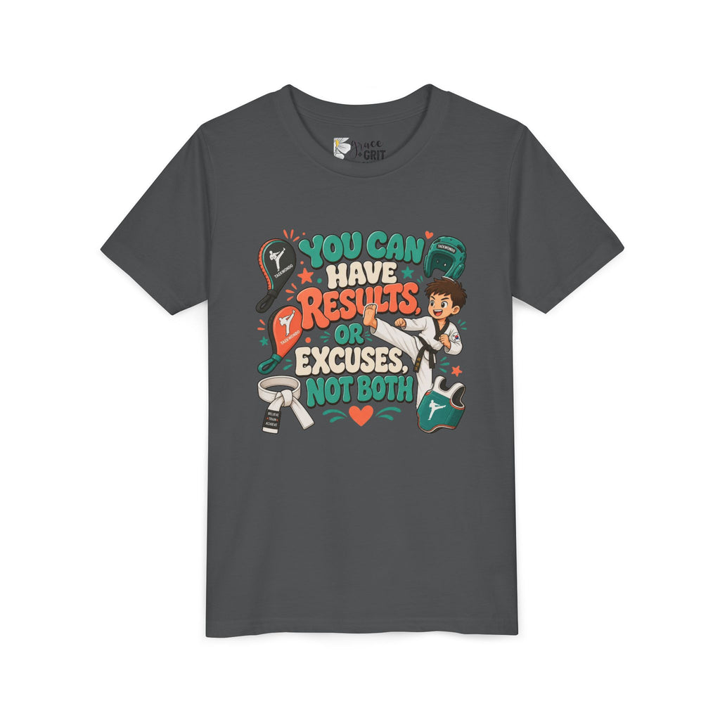 You Can Have Results Or Excuses Not Both Youth Tee | Motivational Kid Shirt