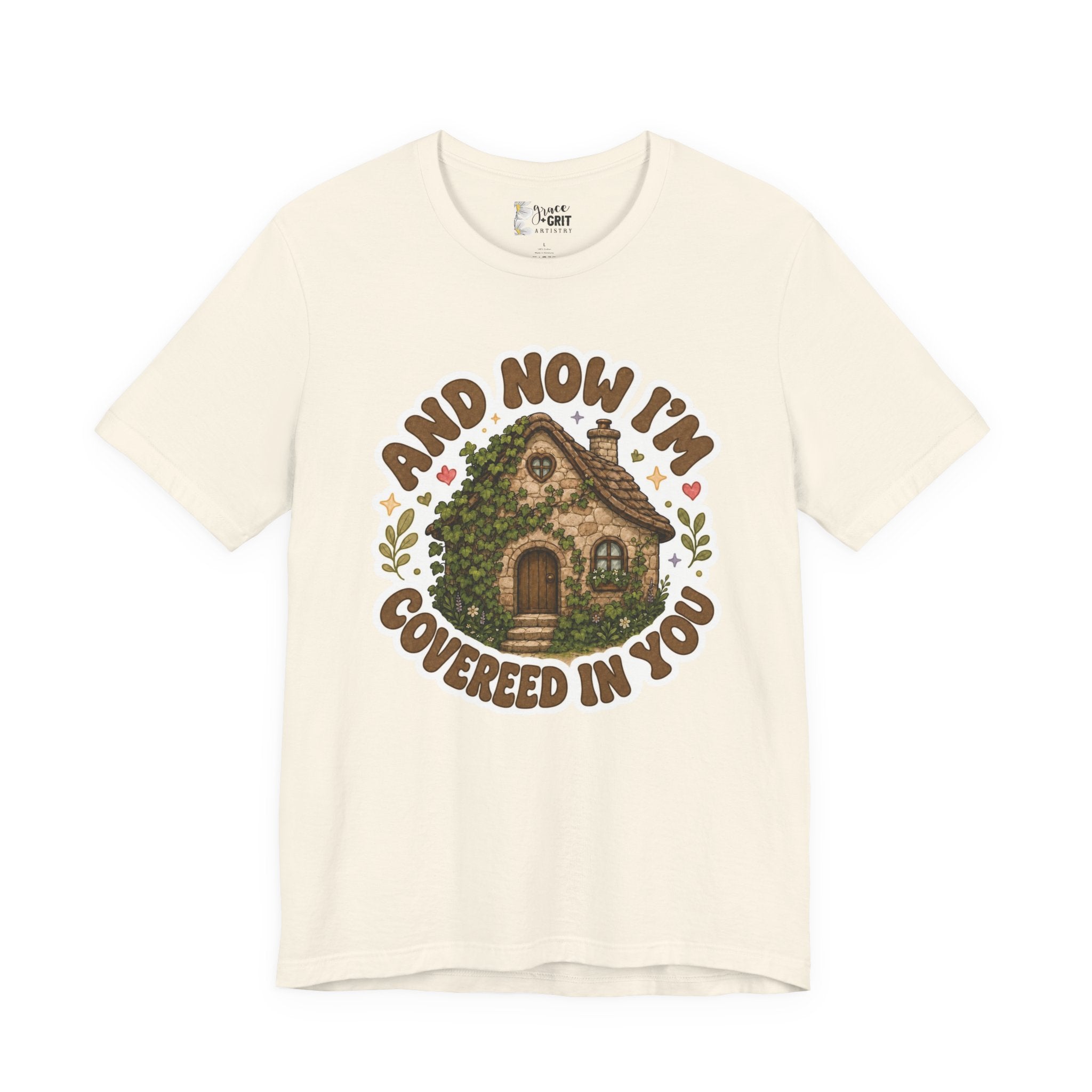 Covered in You Cottage Tee — Vintage Floral Cozy House Graphic Shirt