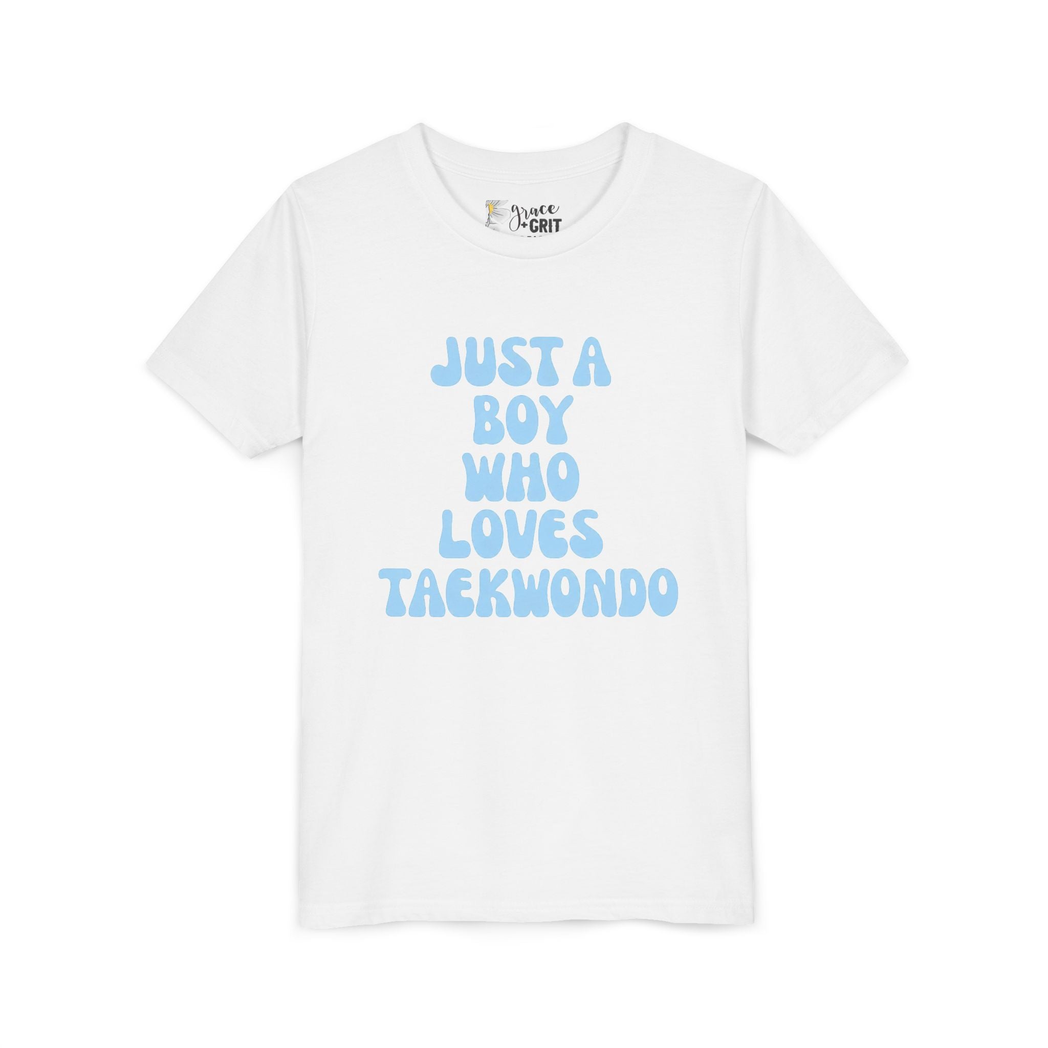 Youth Tee — "Just A Boy Who Loves Taekwondo" Martial Arts Shirt