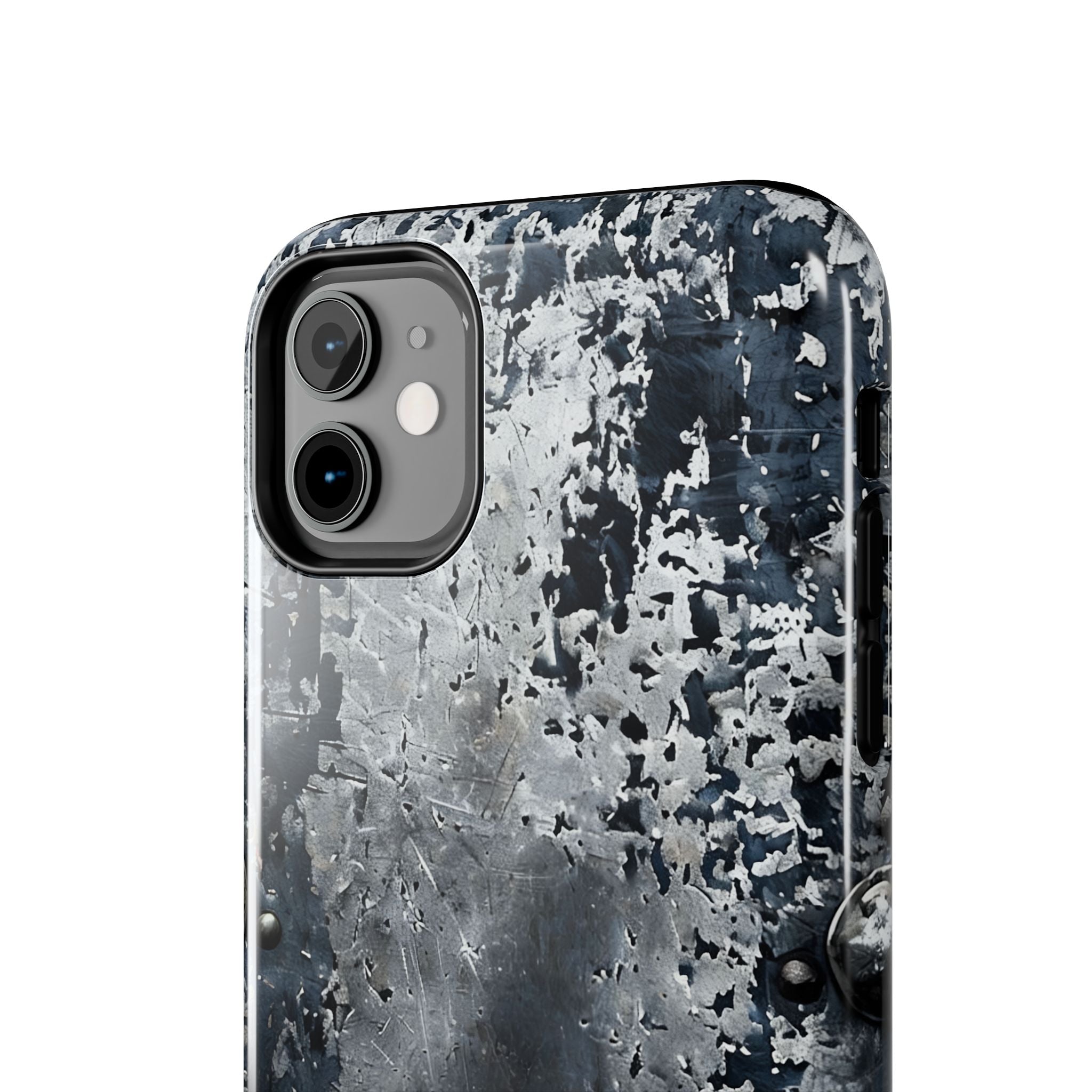 Rugged Distressed Metal Phone Case — Industrial Grunge iPhone Cover