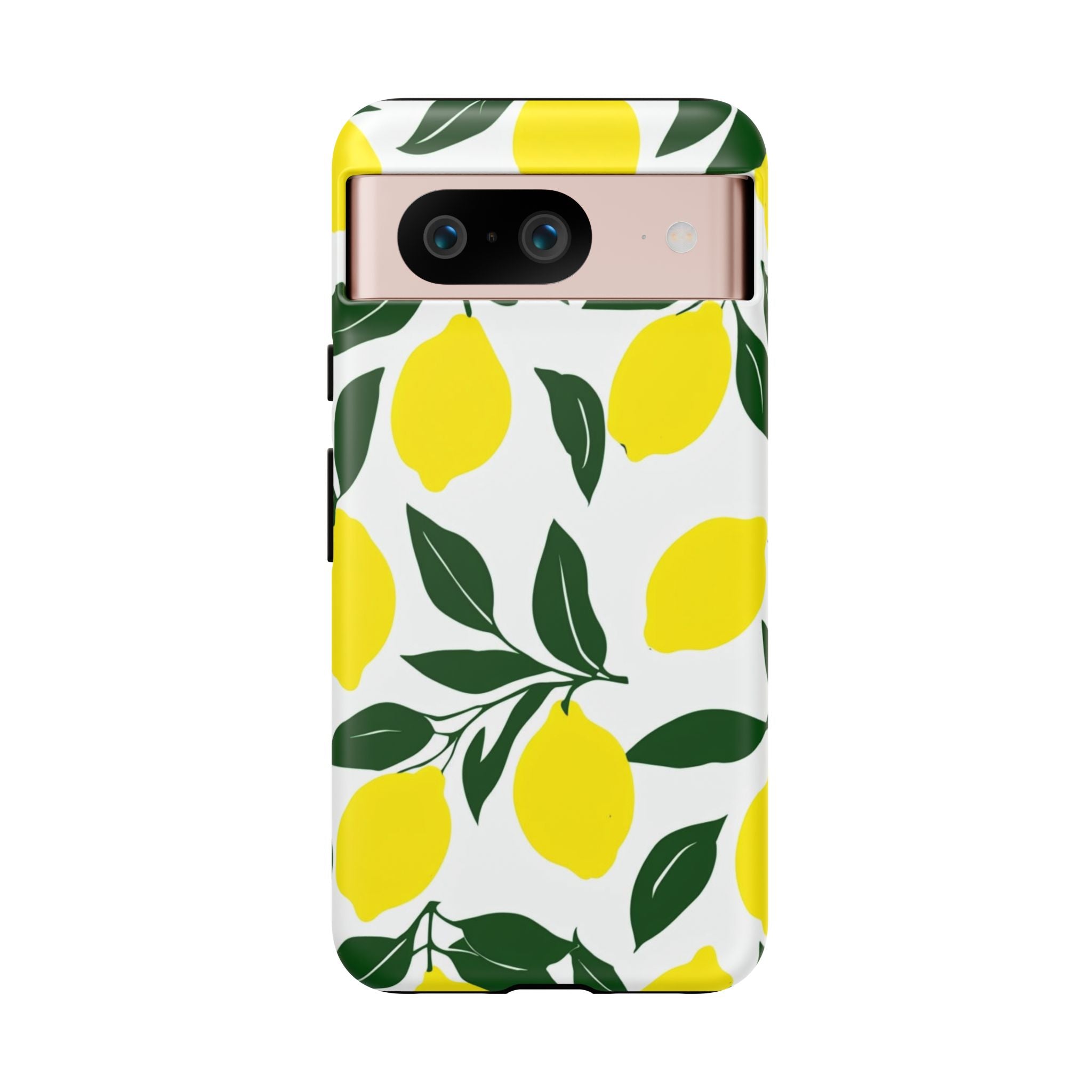 Lemon Pattern Tough Phone Case — Bright Citrus Protective Cover