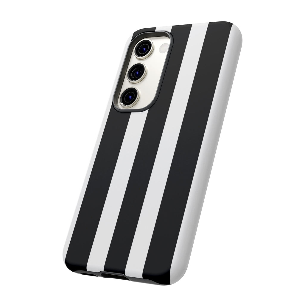 Black & White Vertical Stripe Phone Case — Tough Protective iPhone Cover