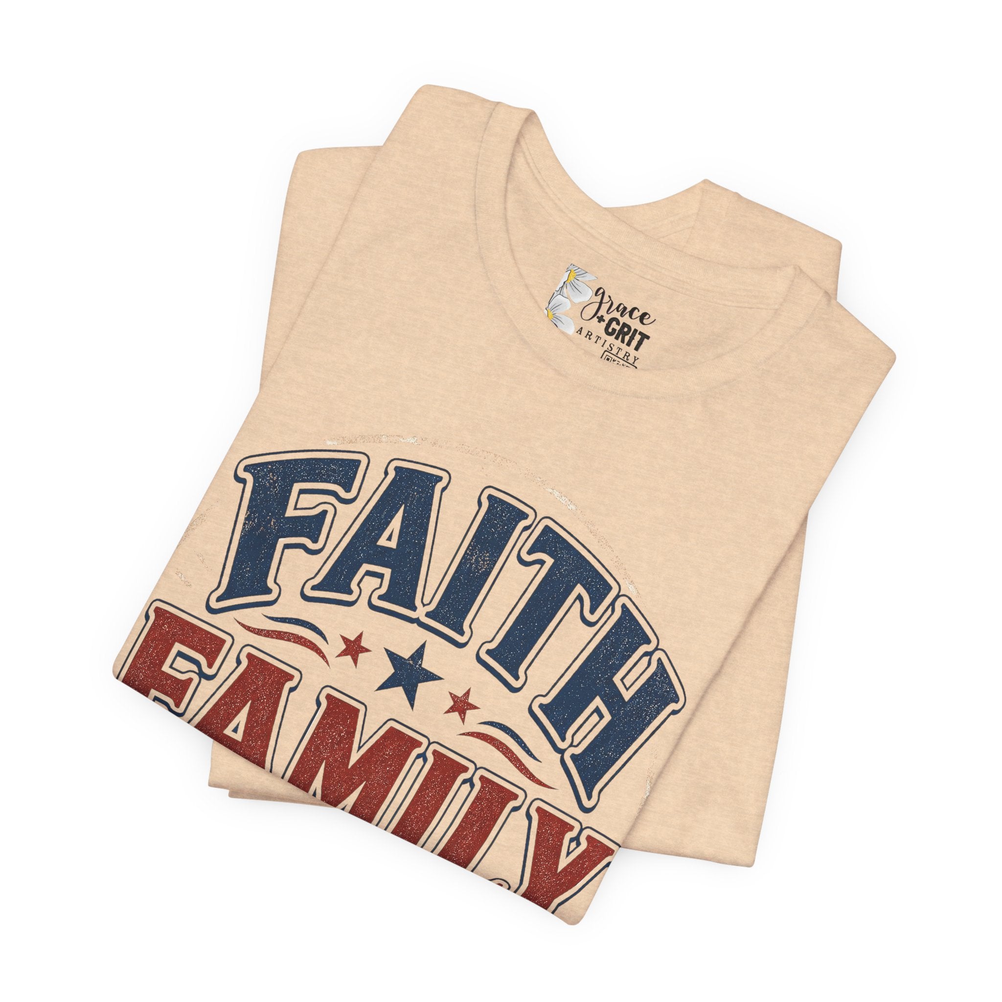 Faith Family Freedom Tee – Patriotic Vintage Graphic T-Shirt