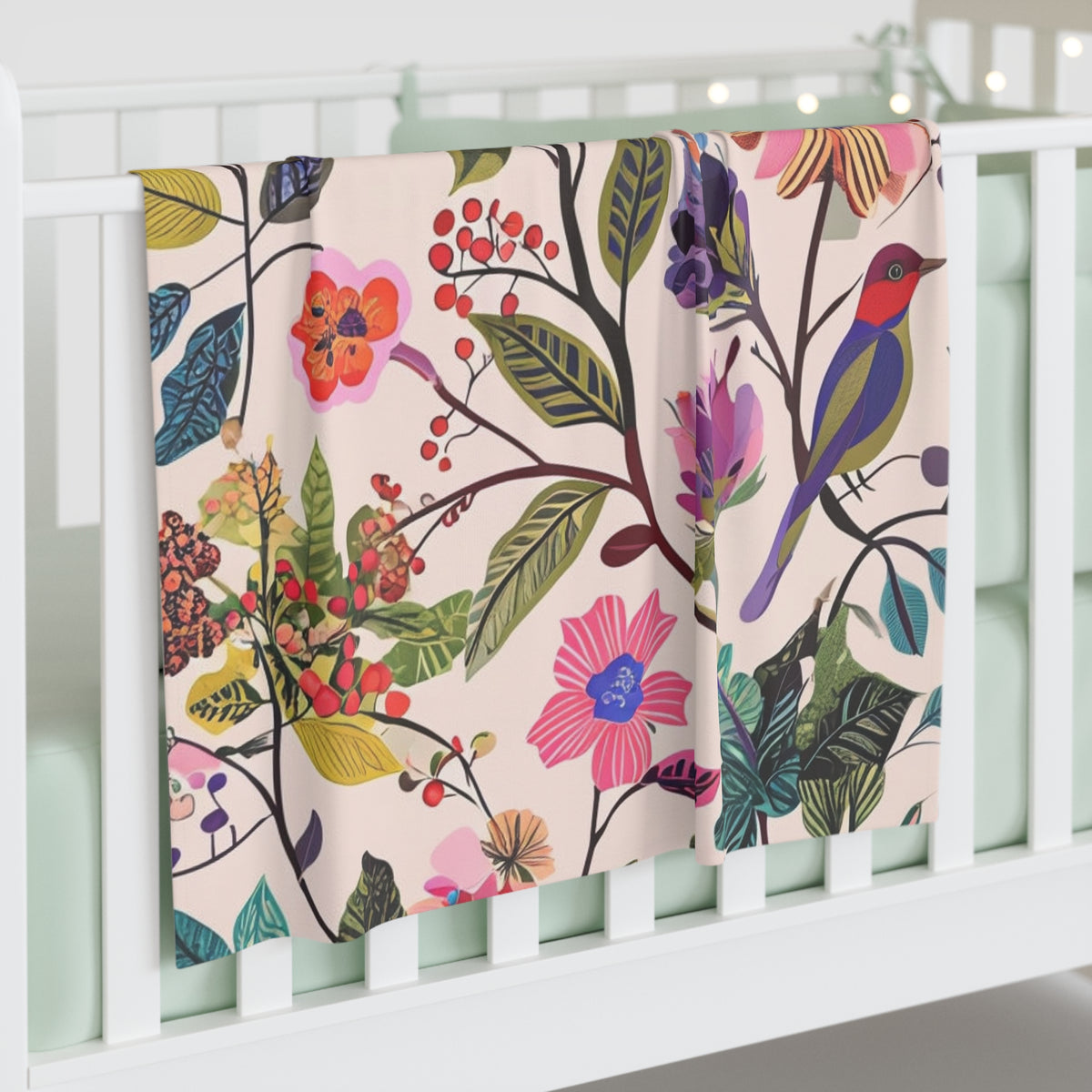 Botanical Floral Baby Swaddle Blanket