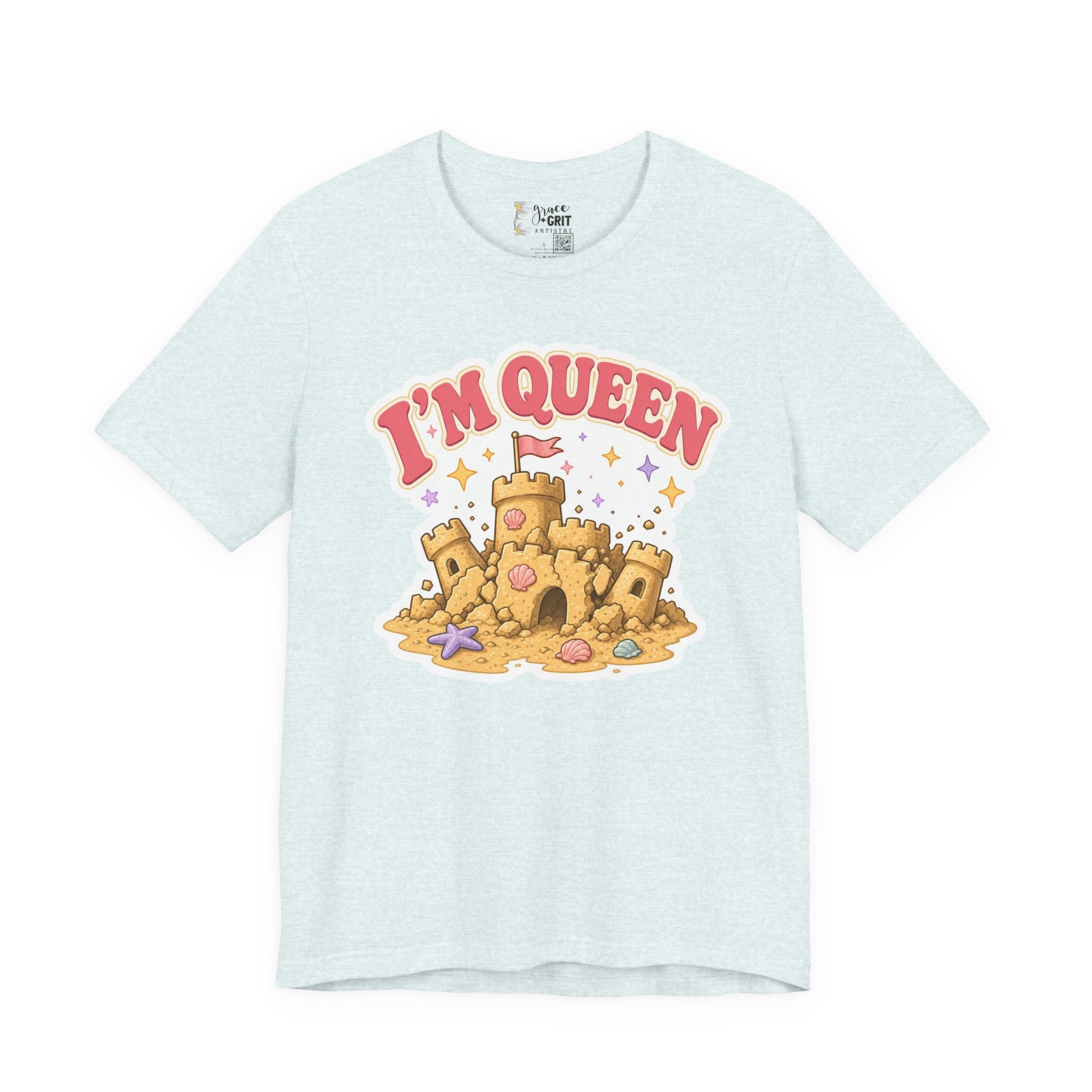 I'm Queen Sandcastle Tee | Cute Beach Princess Graphic Shirt