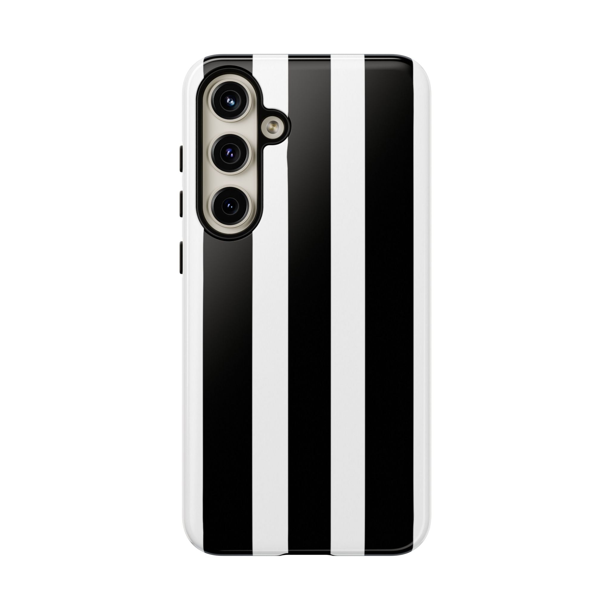 Black & White Vertical Stripe Phone Case — Tough Protective iPhone Cover
