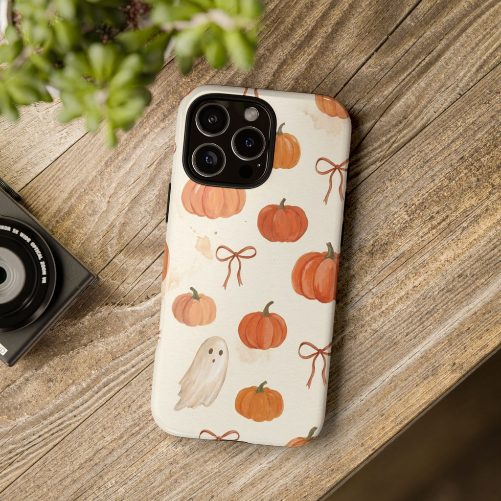 Autumn Pumpkin Ghost Tough Phone Case