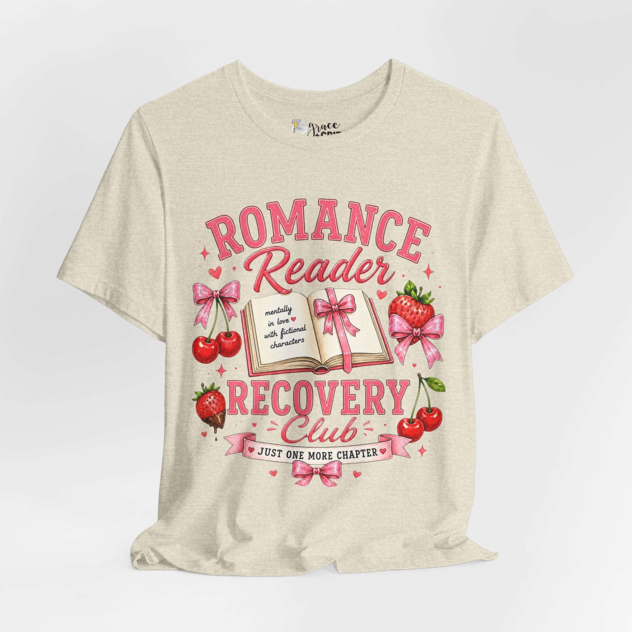 Romance Reader Recovery Club Tee — “Just One More Chapter” Graphic Shirt