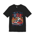 Road Trip USA Tee — Vintage Eagle & Muscle Car Patriotic T‑Shirt