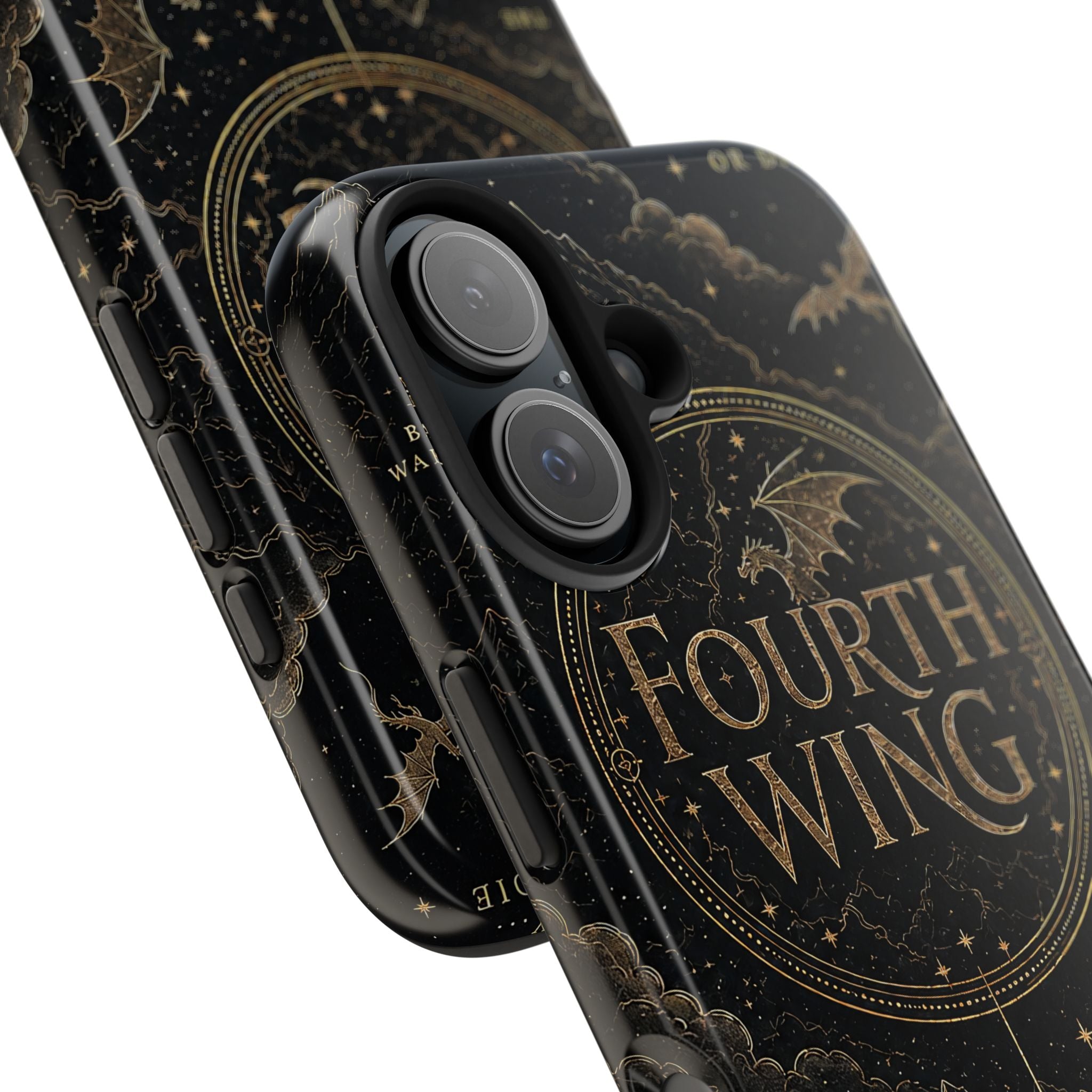 Fourth Wing Tough Phone Case — Dark Fantasy Dragon Design, 'Fly or Die' Quote