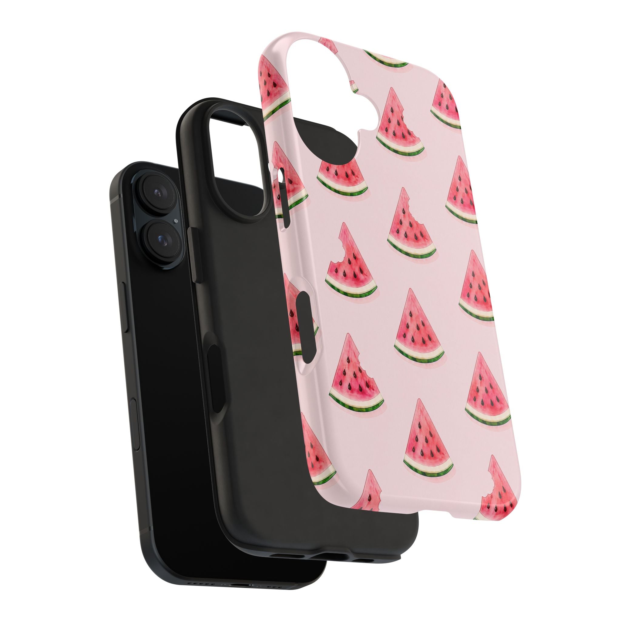 Watermelon Slice Tough Phone Case — Pink Fruit Pattern, Summer Phone Cover