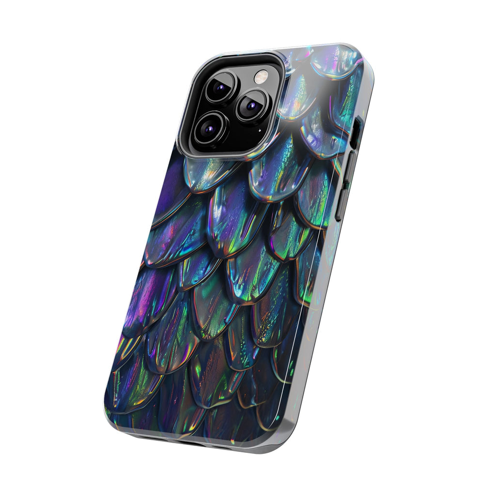Holographic Mermaid Scale Tough Phone Case — Iridescent Protective Phone Cover